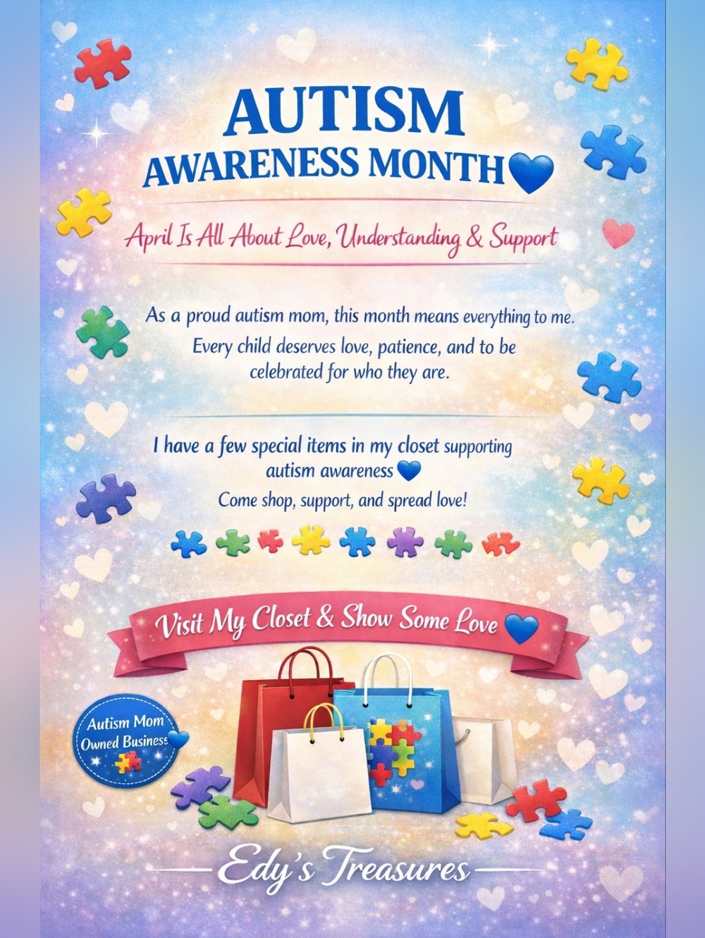 Autism Awareness Month 💙 Shop With Love & Purpose